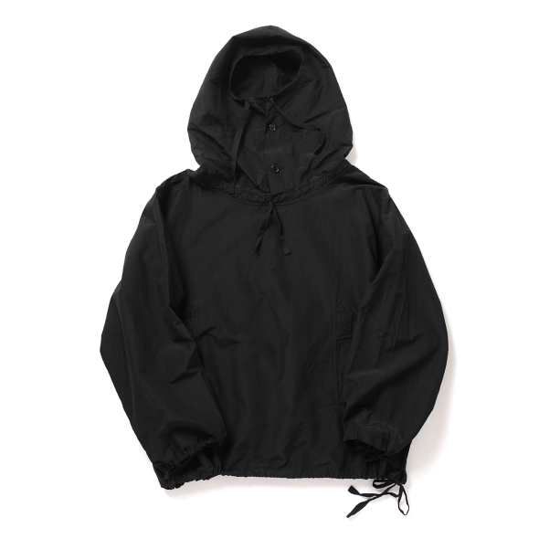 COMOLI / コモリ | リップストップ スモックパーカ - Black | 通販