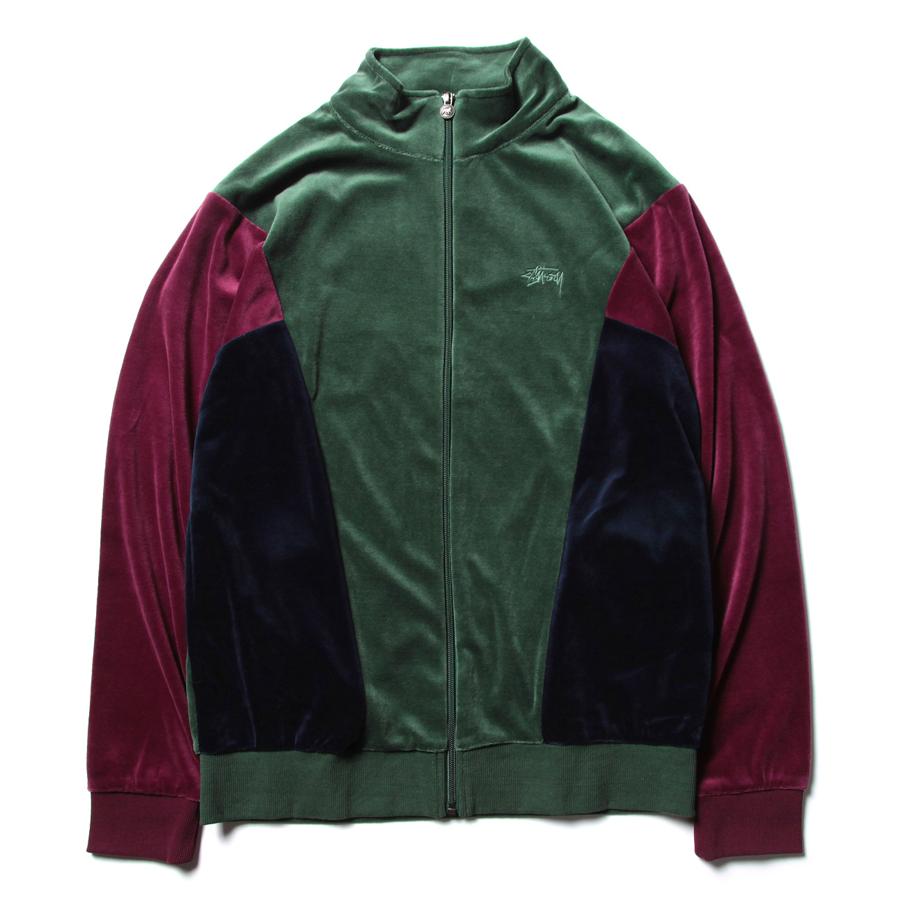 Stussy velour paneled track on sale jacket