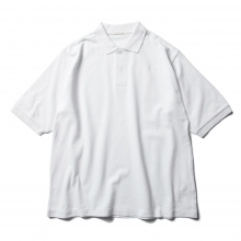COMOLI / コモリ | 鹿の子 半袖ポロシャツ - White