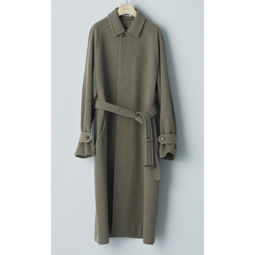 サイズ4 SUPER FINE MOSSER SOUTIEN COLLAR AURALEE 「SUPER FINE WOOL MOSSER SOUTIEN COLLAR COAT / KHAKI