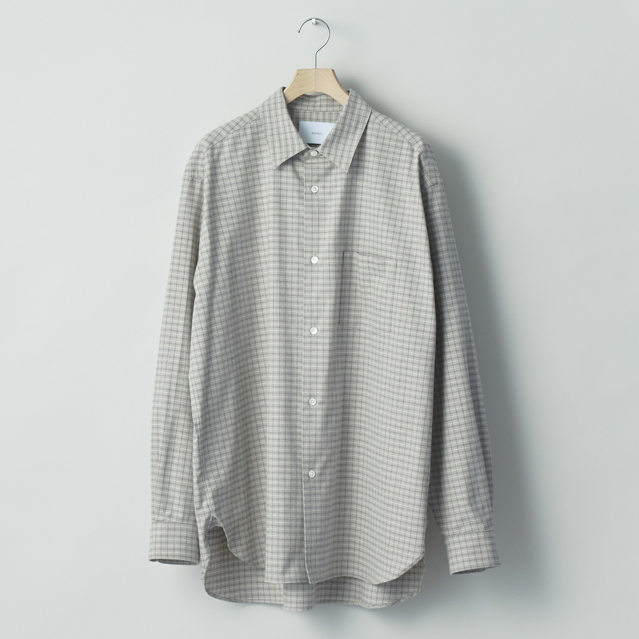 ssstein / シュタイン | COTTON LLAMA OVERSIZED REGULAR COLLAR SHIRT