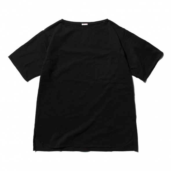 COMOLI / コモリ | ボートネック 半袖シャツ - Black | 通販 - 正規