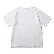 COMOLI / コモリ | ボートネック 半袖シャツ - White
