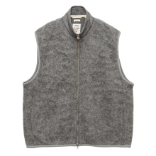 nanamica / ナナミカ | Zip-Up Mohair Vest - Heather Gray