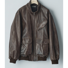 HEAVY LAMB LEATHER ZIP BLOUSON 