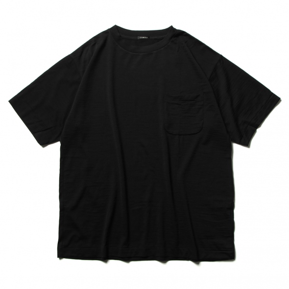 COMOLI コモリ ウール天竺 半袖クルー Tシャツ ネイビー サイズ1 COMOLI / コモリ | ウール天竺 半袖クルー - Navy | 通販 - 正規