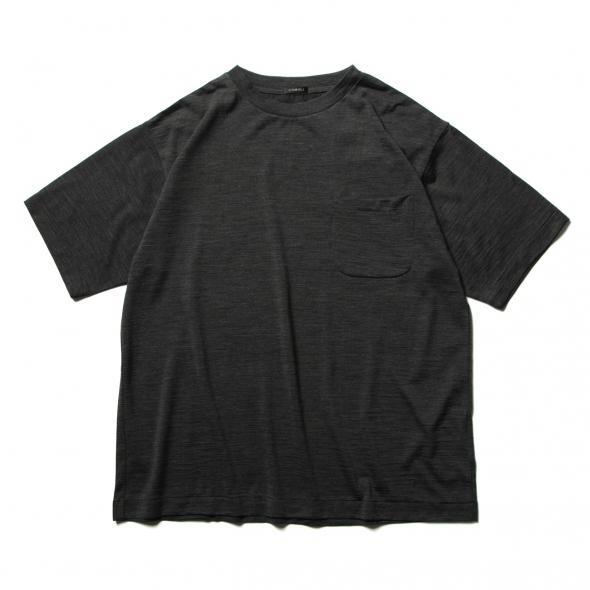 19ss comoli ウール天竺 半袖クルーTシャツ ダークネイビー COMOLI(コモリ) ウール天竺 半袖クルー Tシャツ半袖カットソー