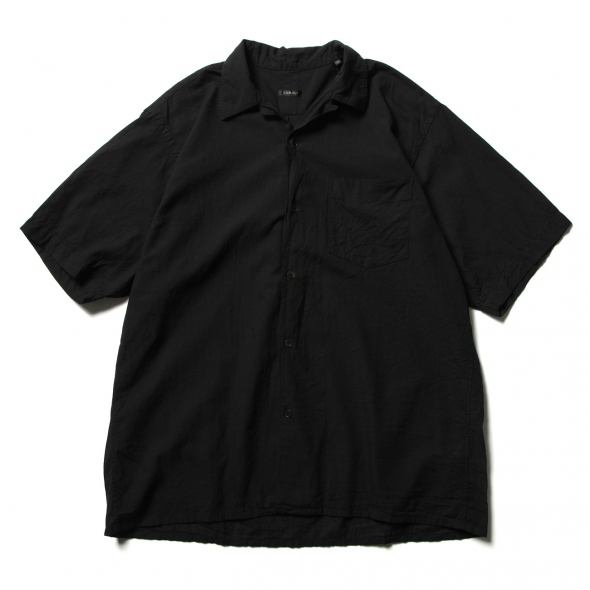 COMOLI ベタシャン　オープンカラーシャツ ブラック　コモリ　サイズ2 05021313_608e26d2829fb.jpg