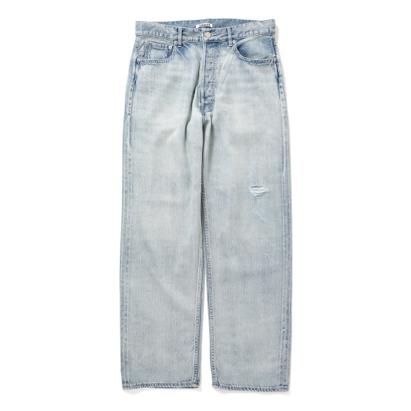 AURALEE / オーラリー | FADED SELVEDGE LIGHT DENIM WIDE PANTS