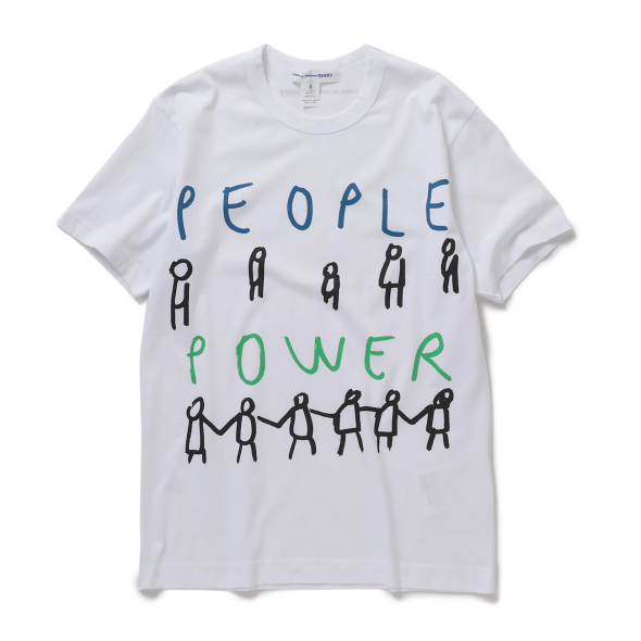 COMME des GARCONS SHIRT | printed cotton jersey / PEOPLE POWER