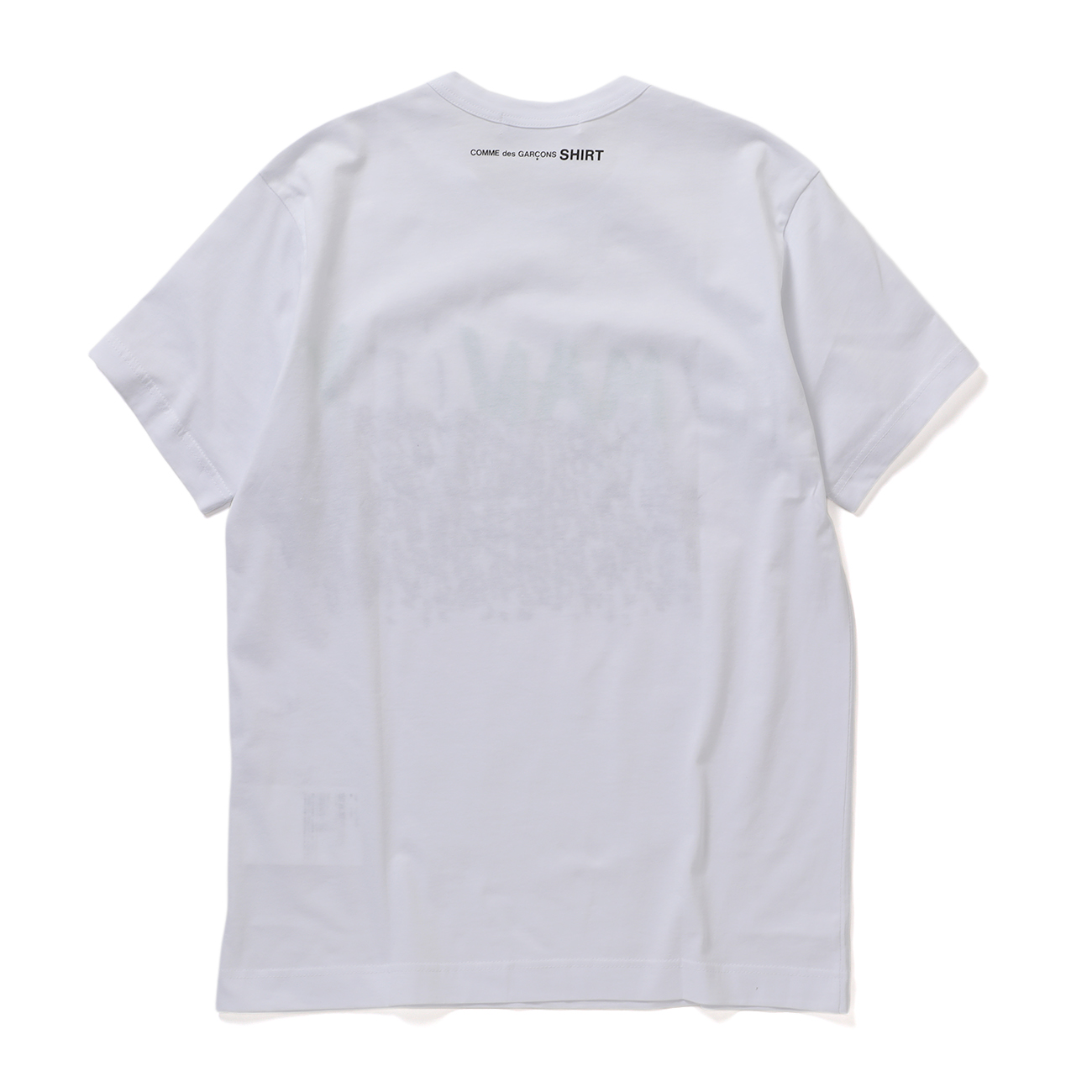COMME des GARCONS SHIRT | printed cotton jersey / HUMANITY - White