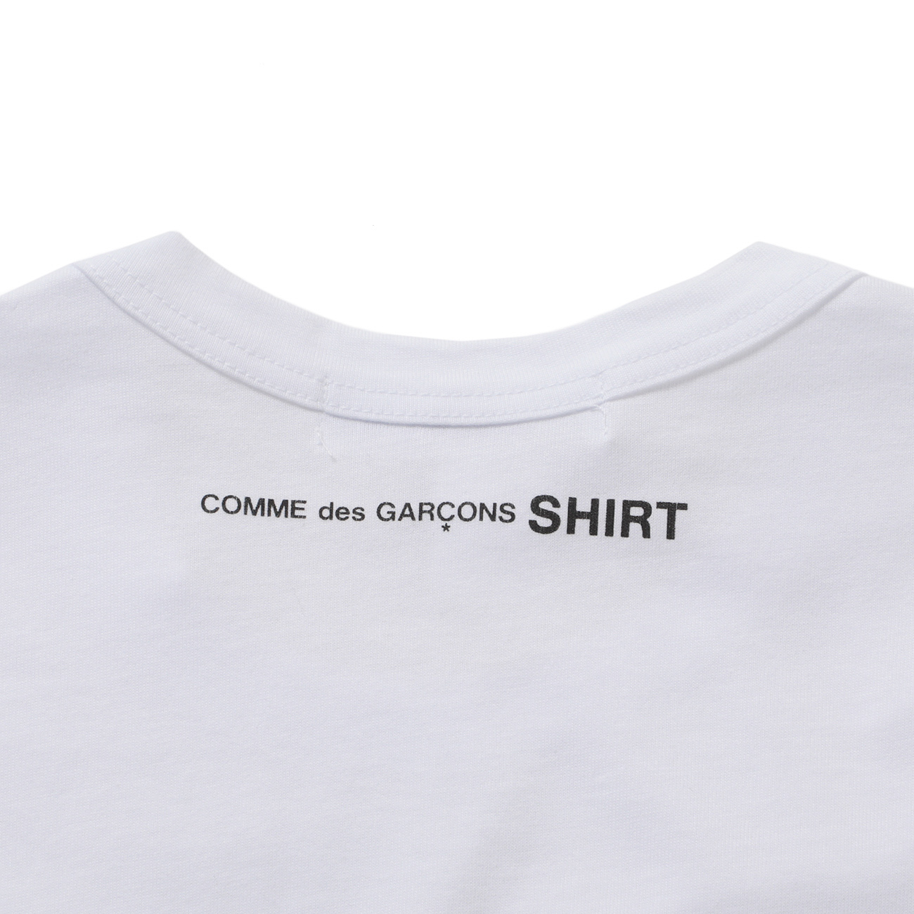 COMME des GARCONS SHIRT | printed cotton jersey / TOMORROW - White
