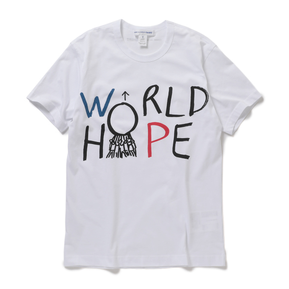 COMME des GARCONS SHIRT | printed cotton jersey / WORLD HOPE