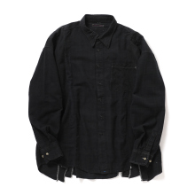 Needles / ニードルズ | Rebuild by Needles - Flannel Shirt ->7 Cuts Shirt / Wide / Over Dye / Black-Fサイズ_1