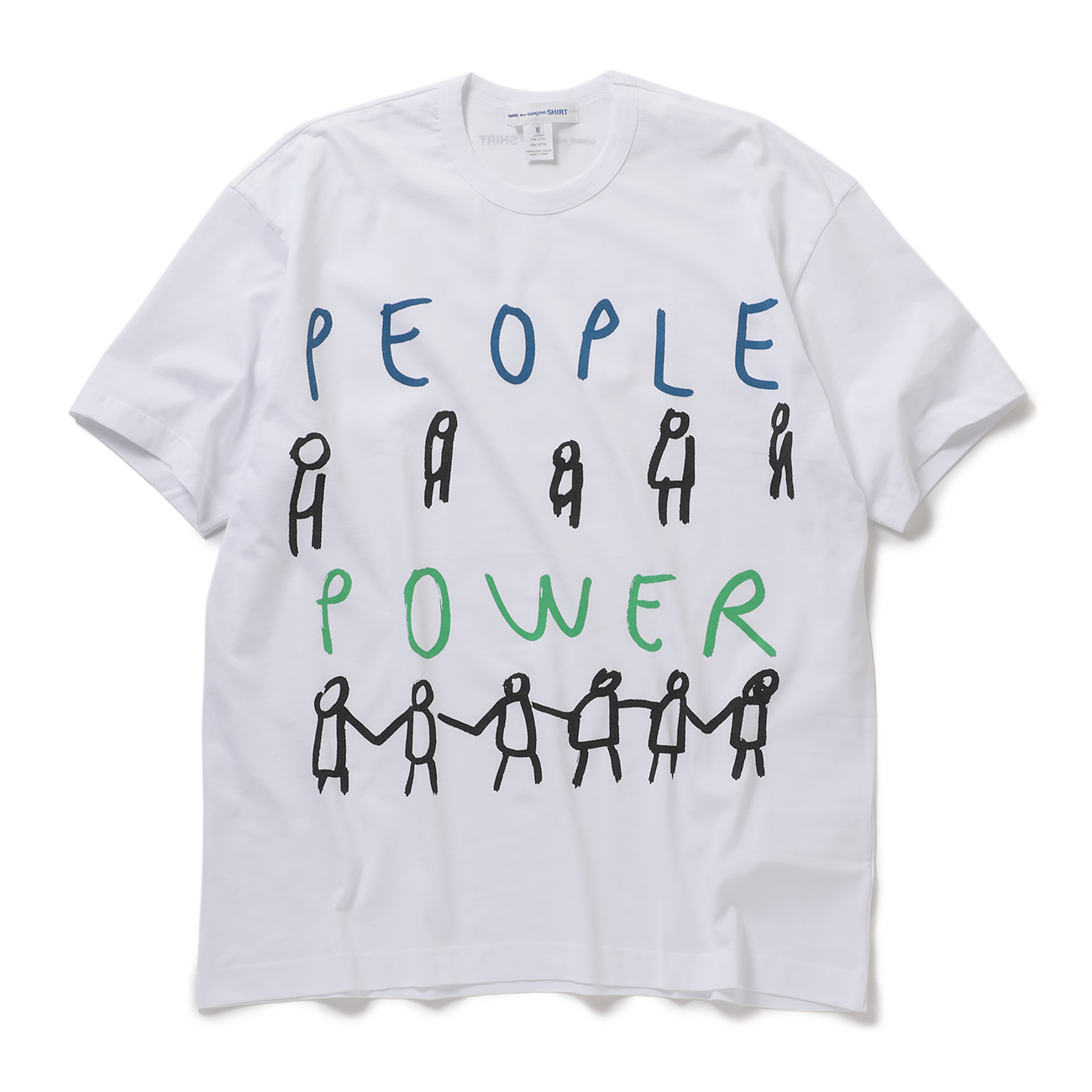 COMME des GARCONS SHIRT | printed cotton jersey OVERSIZED / PEOPLE