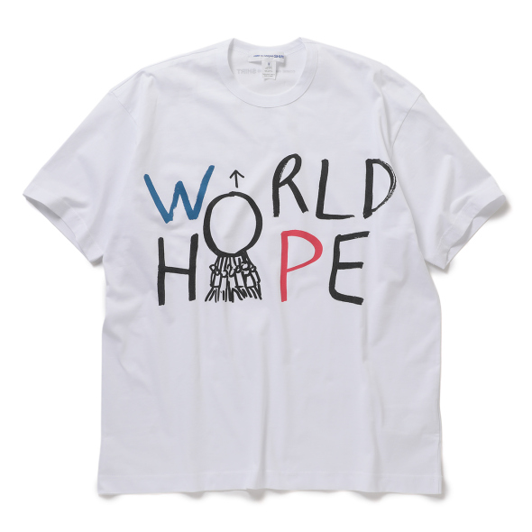 COMME des GARCONS SHIRT | printed cotton jersey OVERSIZED / WORLD