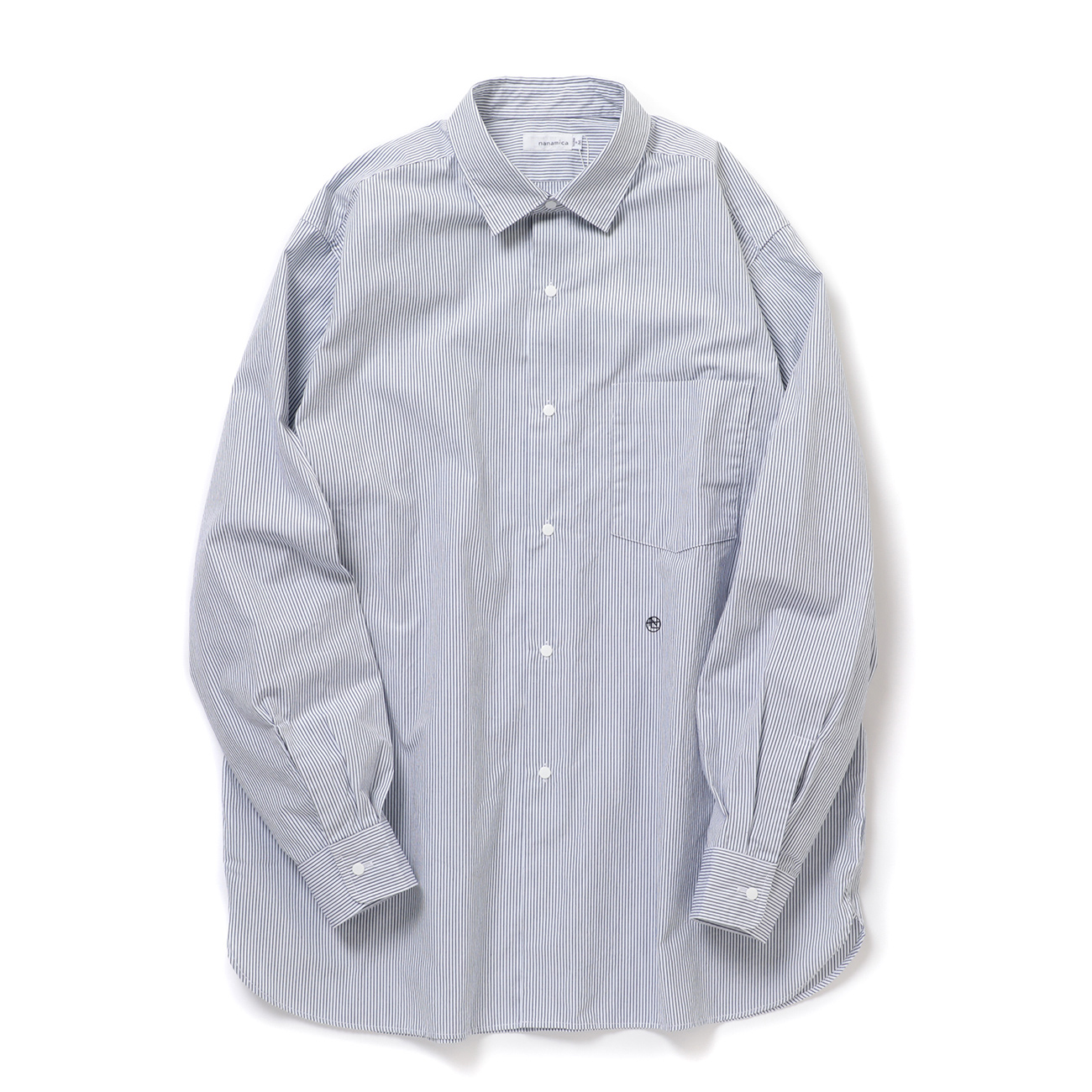 nanamica / ナナミカ | Regular Collar Stripe Wind Shirt - Navy
