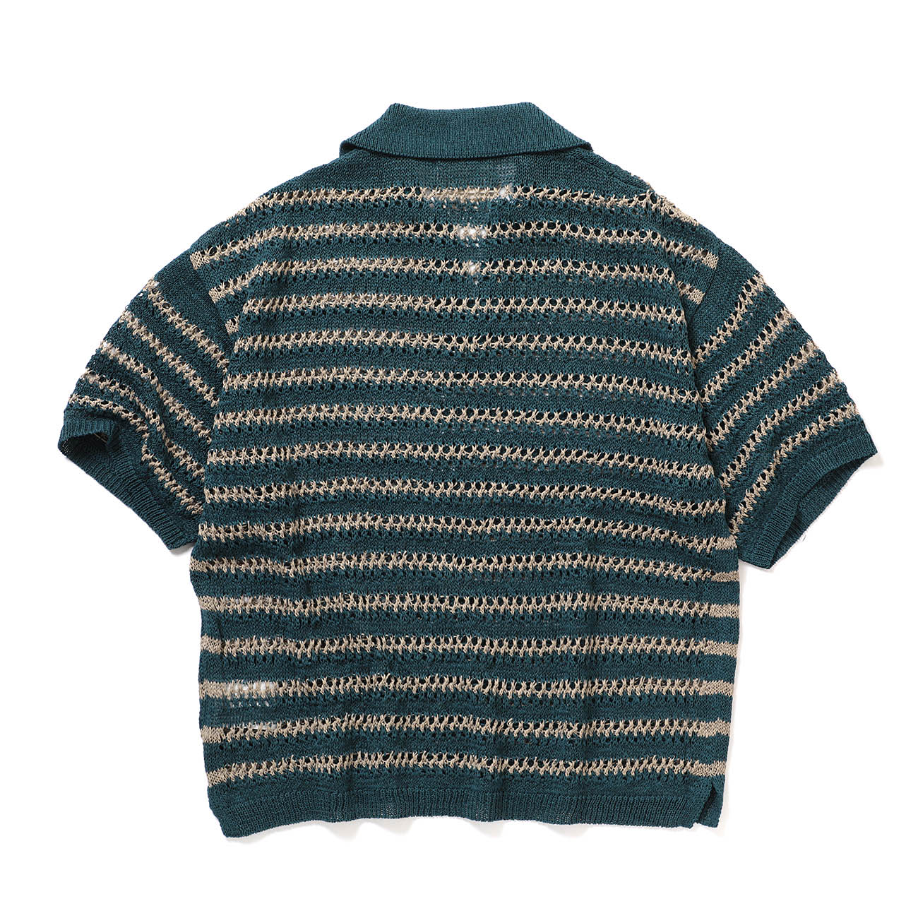YOKE / ヨーク | BORDER MESH KNIT SKIPPER POLO SHIRT