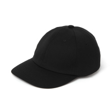 INTERIM / インテリム | PURE BLACK WOOL 6P CAP - Black