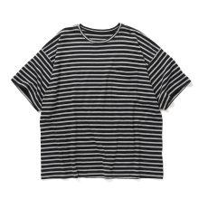 Porter Classic / ポータークラシック | H/W BEATNIK BORDER T SHIRT - Black