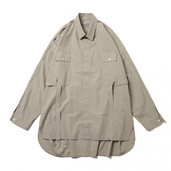 ESSAY / エッセイ | SH-2 DRAPE SHIRT - Grey Stripe | 通販 - 正規