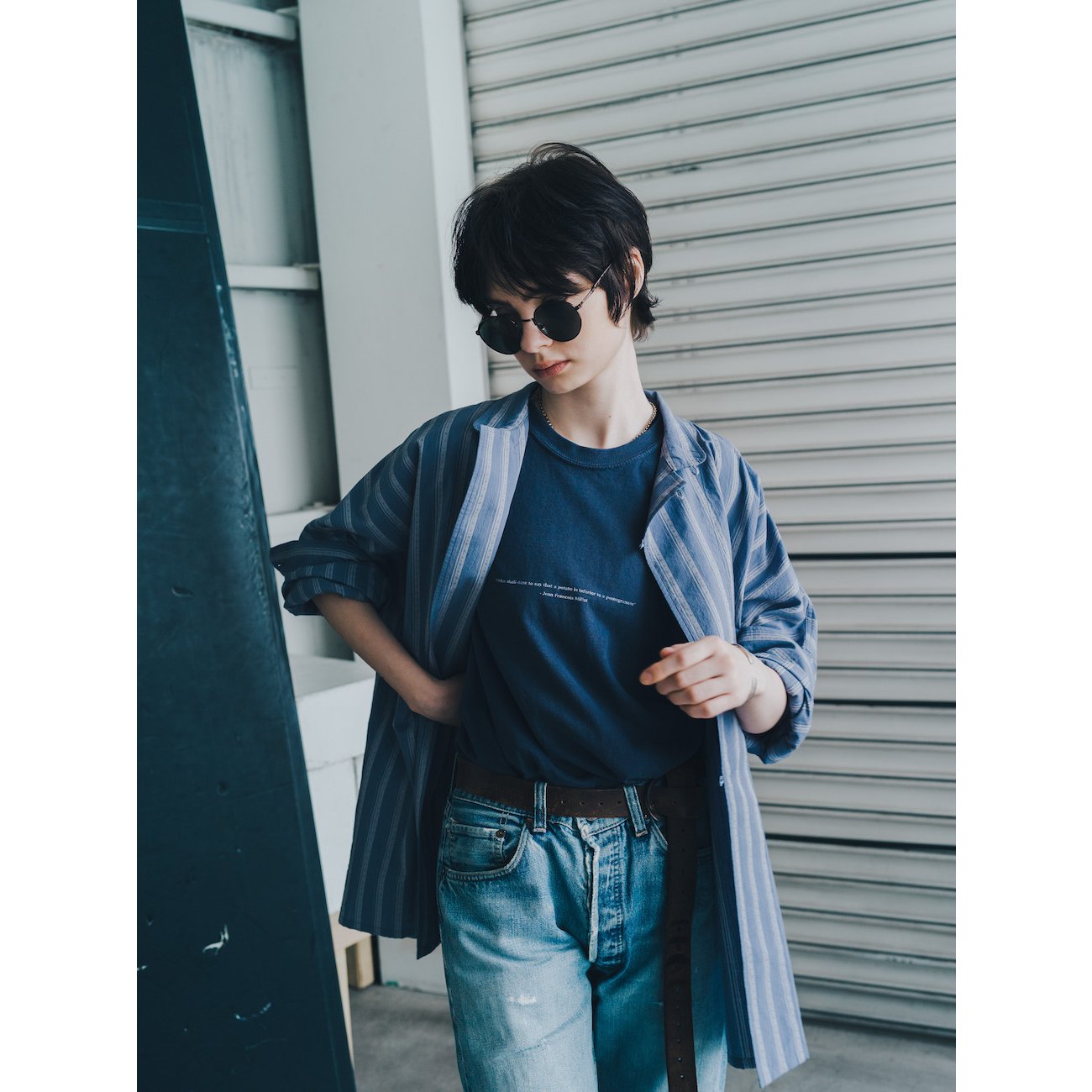 ESSAY / エッセイ | SH-1 PALERMO SHIRT - Blue Stripe | 通販 - 正規