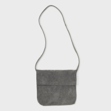 pig flap shoulder bag small - Dark gray