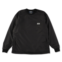 WIND AND SEA / ウィンダンシー | WARM UP PULLOVER SHIRT WITH FISHINGNET RECYCLE MATERIAL - Black