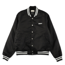 WIND AND SEA / ウィンダンシー | SATIN STADIUM JACKET - Black