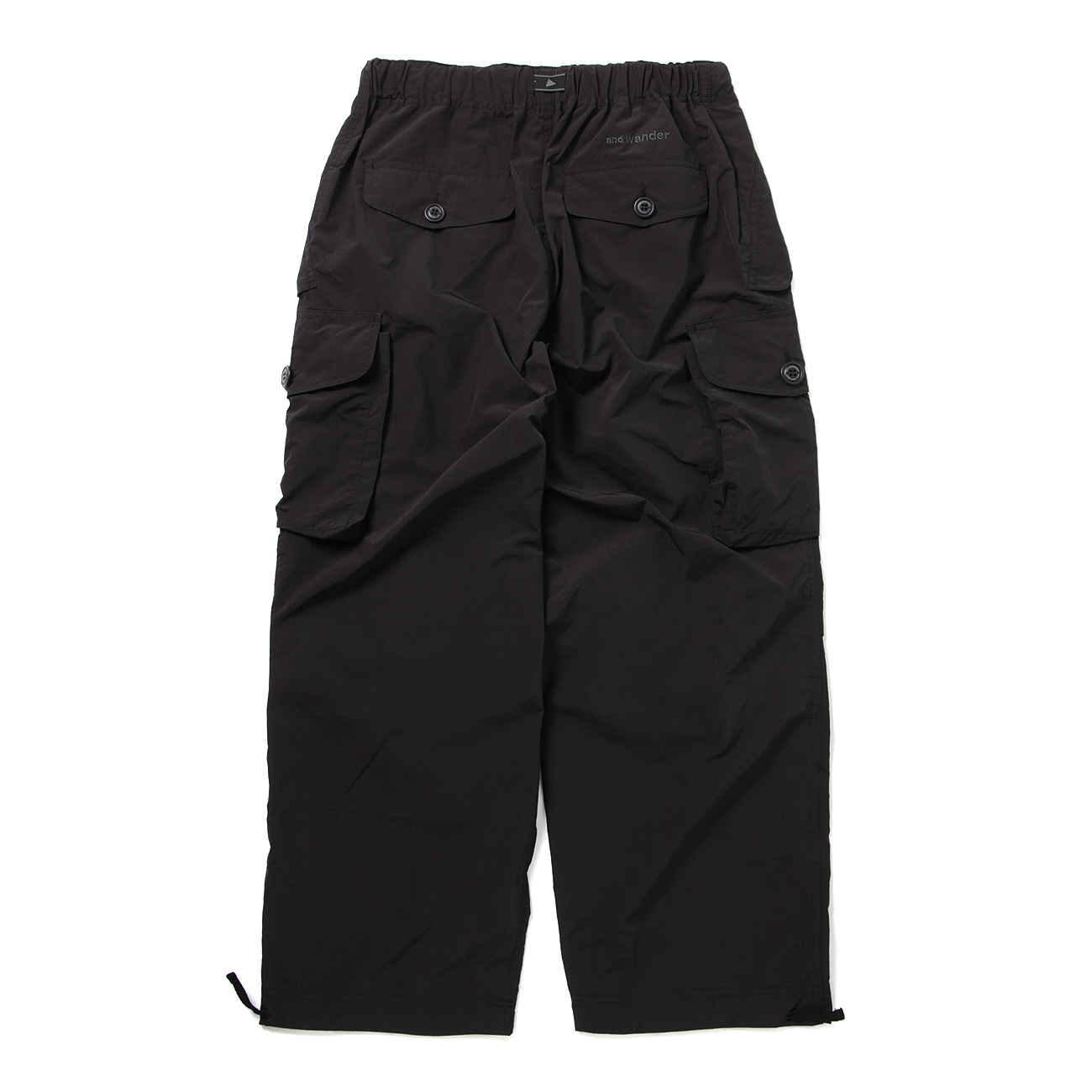 and wander / アンドワンダー | oversized cargo pants - Black | 通販 