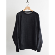 COMOLI / コモリ | ウール クルーネックニット - Charcoal