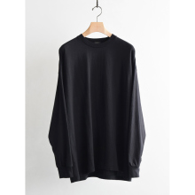 COMOLI / コモリ | コットンジャージ プリント長袖Tシャツ - Black