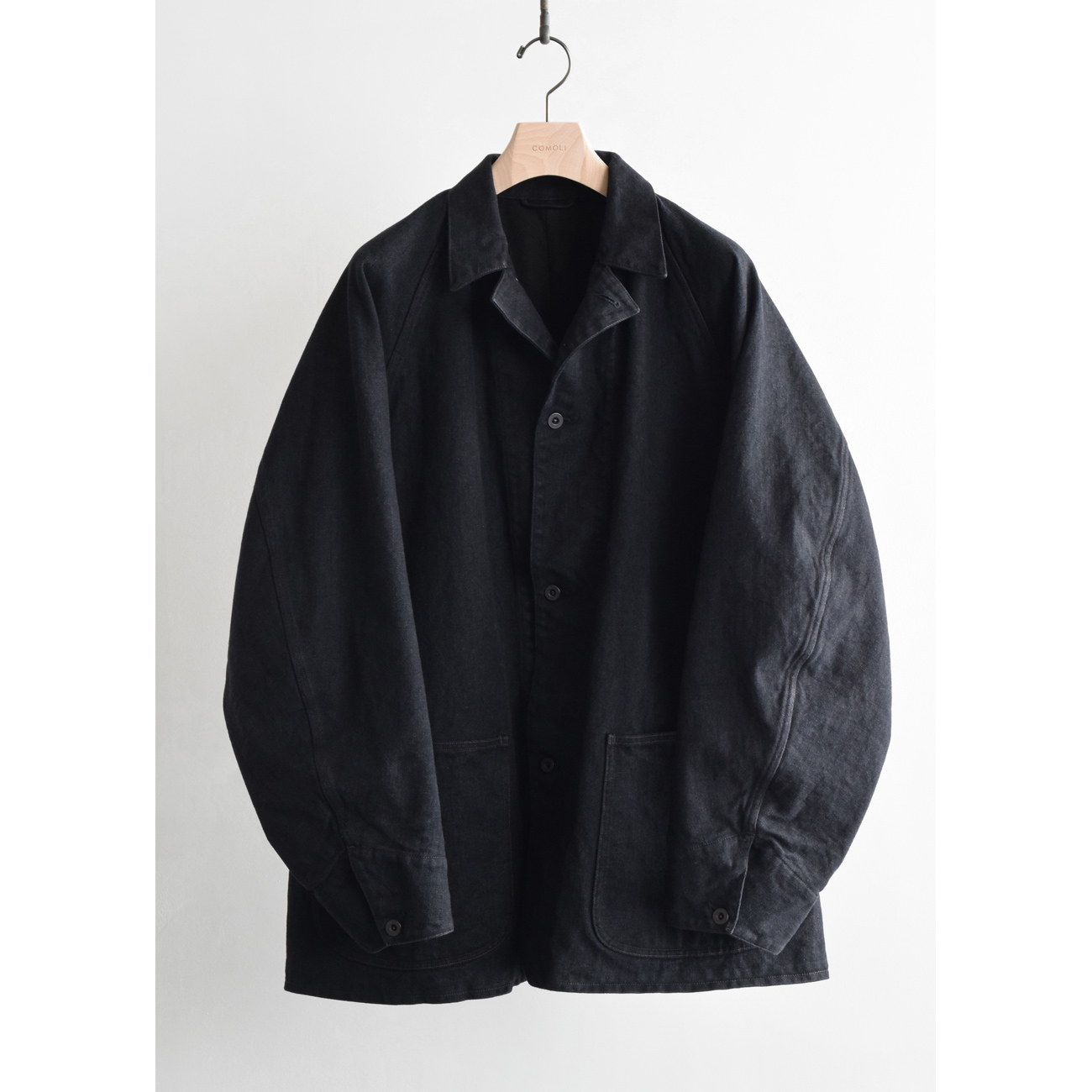 COMOLI / コモリ | ブラックデニム ワークジャケット - Black | 通販