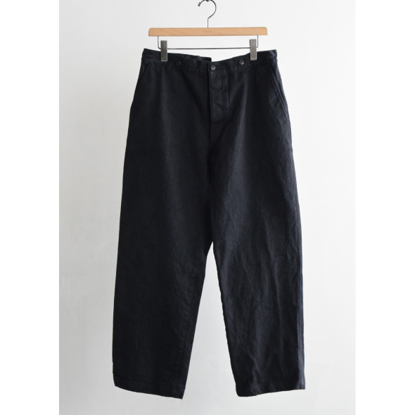 COMOLI / コモリ | ブラックデニム オーバーパンツ - Black | 通販