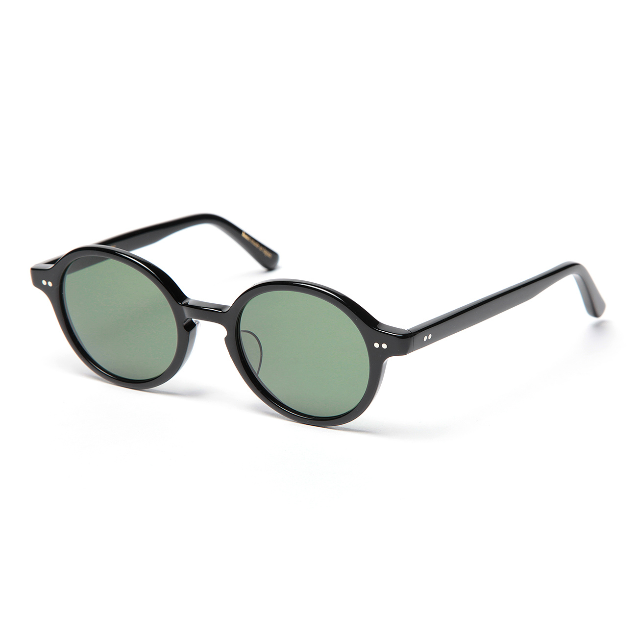 round - Black / lens Dark Green