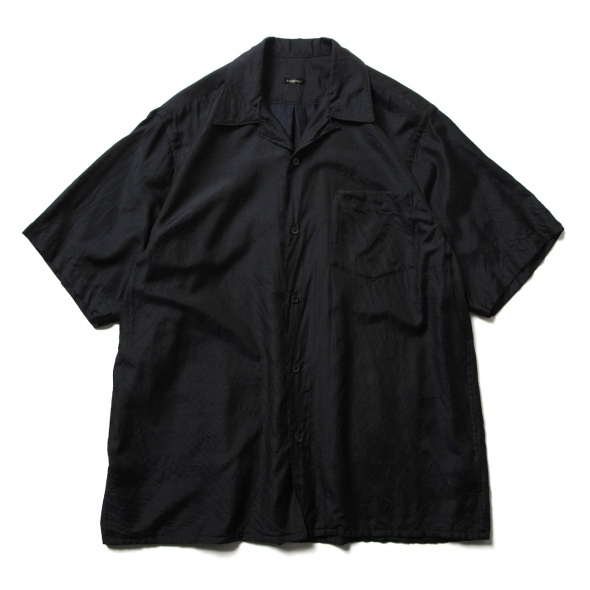 COMOLI / コモリ | ウールシルク オープンカラーシャツ - Navy | 通販 ...