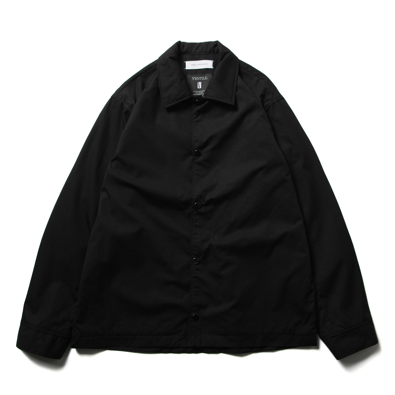 DEVIN COACH JACKET with VENTILE - Black