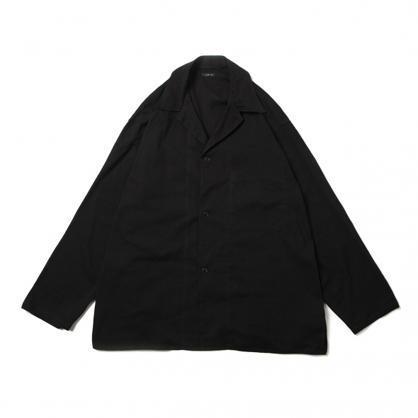 COMOLI / コモリ | 空紡オックス シャツジャケット - Black | 通販