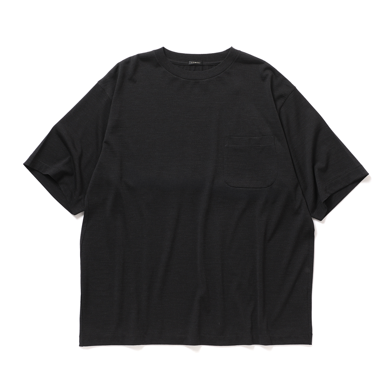 COMOLI / コモリ | サマーウール 半袖Tシャツ - Charcoal | 通販