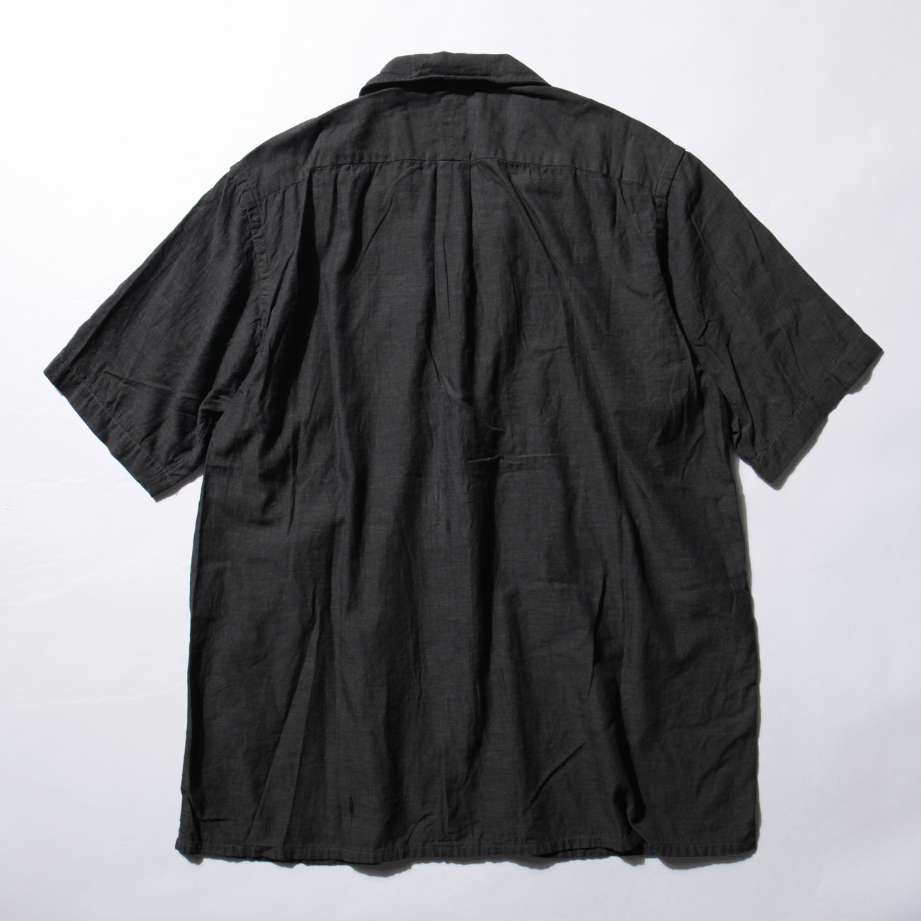 COMOLI / コモリ | ベタシャン オープンカラーシャツ - Charcoal 
