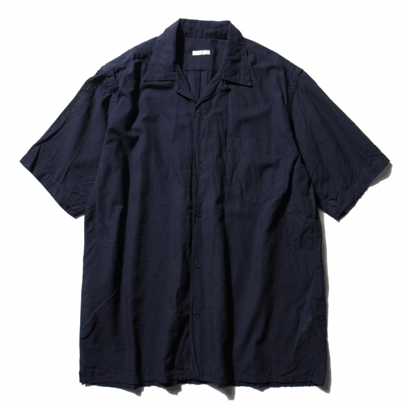 COMOLI / コモリ | ベタシャン オープンカラーシャツ - Navy | 通販