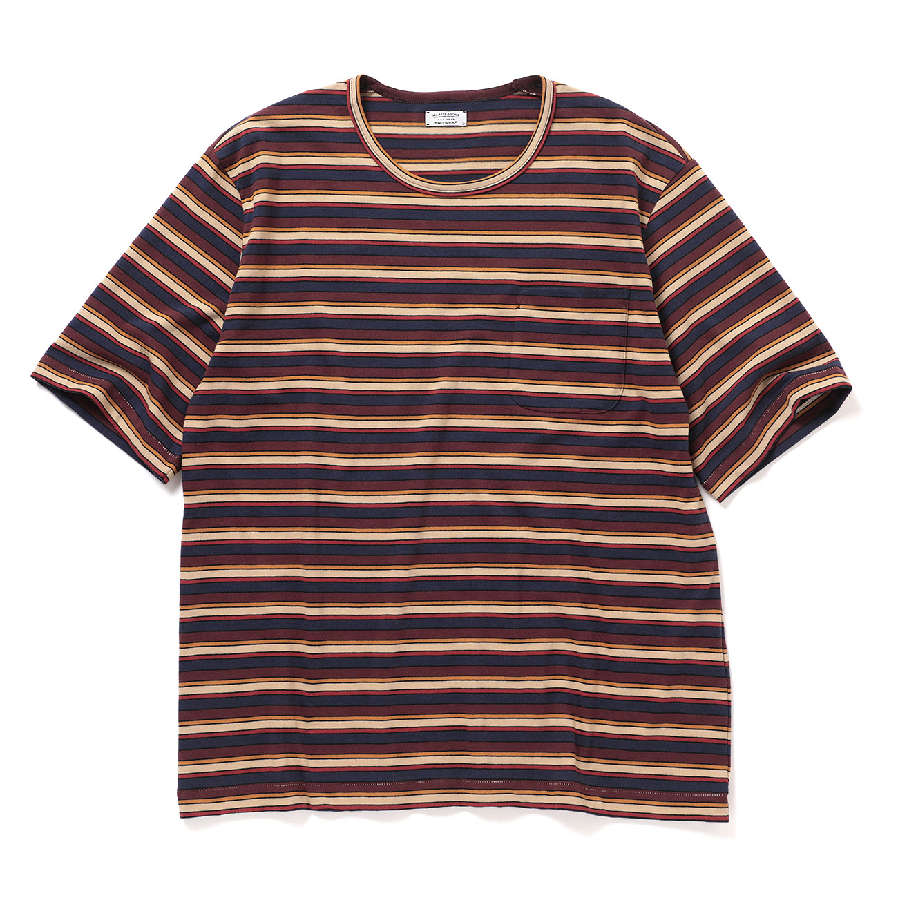 MAATEE&SONS / マーティーアンドサンズ | S/S BORDER POCKET TEE BANS