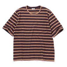 MAATEE&SONS / マーティーアンドサンズ | S/S BORDER POCKET TEE BANS - Bordeaux