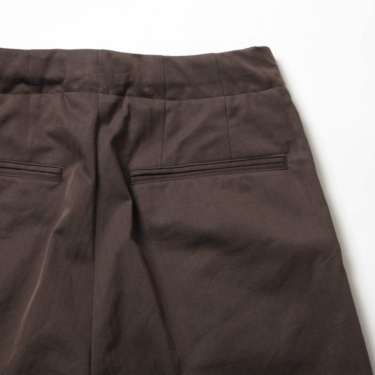 AURALEE】WASHED FINX HERRINGBONE BELTED PANTS / EXTRA FINE