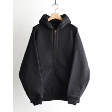 COMOLI / コモリ | コットン裏毛 ジップパーカ - Black