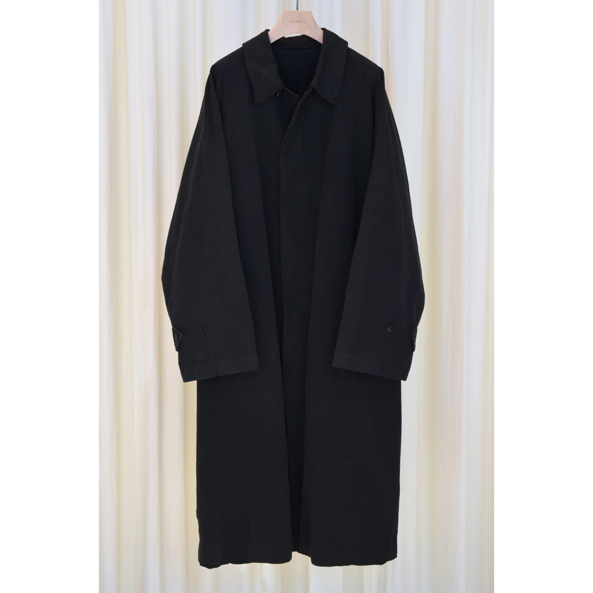 COMOLI / コモリ | 製品染 バルカラーコート - Black | 通販