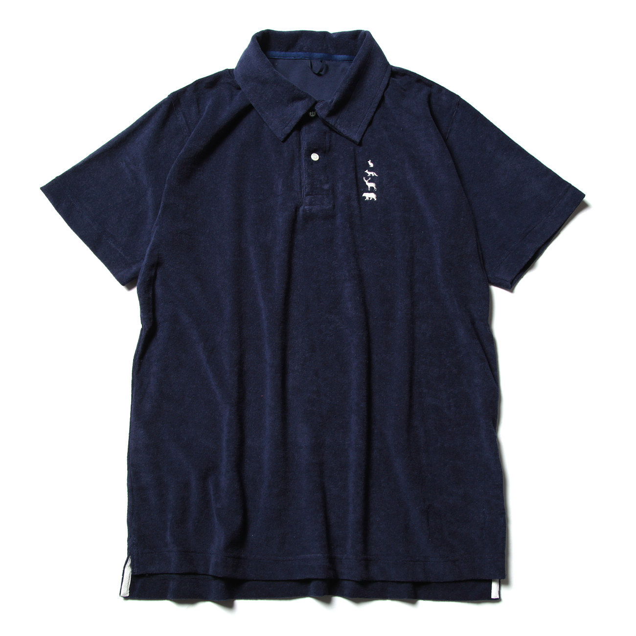 RESEARCH | Pile Animal Polo - 動物刺繍 - Navy | 通販 - 正規取扱店