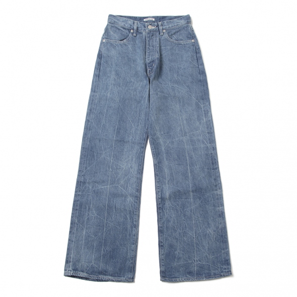 AURALEE / オーラリー | SELVEDGE FADED LIGHT DENIM PANTS ...