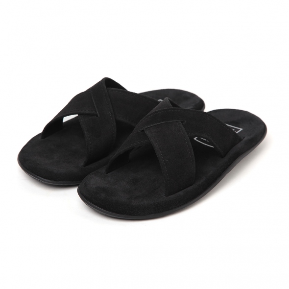 ISLAND SLIPPER / アイランドスリッパ | クロスサンダル - Black Suede