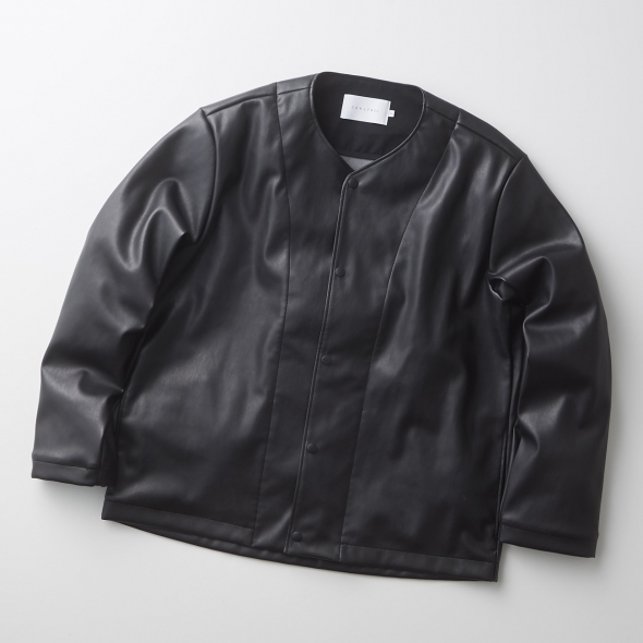 CURLY / カーリー | REGENCY NC JACKET Synthetic leather - Black